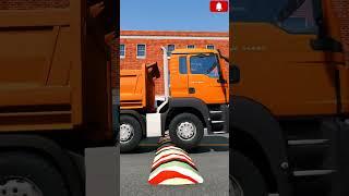 Large Cointainer Truck vs Speed Bumps #shorts #beamngdrive #viralshorts #truck #trending #gaming