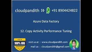 Azure Data Factory || Copy Activity Performance Tuning in Azure Data Factory