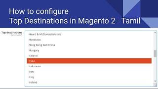 How to configure Top destinations in Magento 2 - Tamil