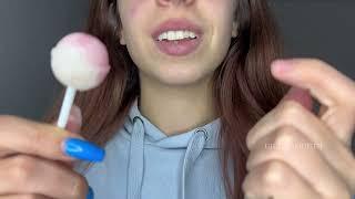 My FIRST ASMR VIDEO  I lick a LOLLIPOP 