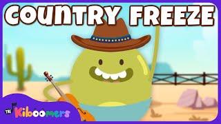 Country Freeze Dance - THE KIBOOMERS Preschool Songs - Brain Break