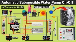 Submersible pump automatic on off | Starter connection | Float switch connection