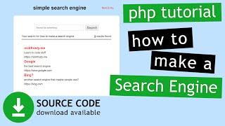 PHP Tutorial: Make a simple search engine MySQLi (1/2) | Simple Search Code in PHP with Demo