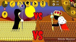 THE QUEEN EPIC SPAWN 999 LAVA SPEARTON VS 999 GOLDEN SPARTAN FIGHT | STICK WAR LEGACY | STICK MASTER