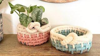 How to make a Coiled Basket Using Jumbo Braided Macrame Cord