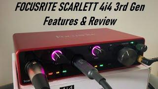 Focusrite Scarlett 4i4 3rd Generation Audio Interface Features and Review