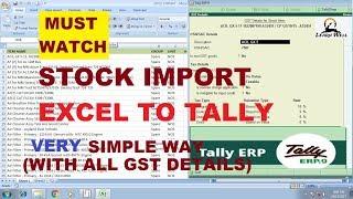 Excel to Tally - Stock Import with GST detail