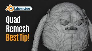 This in Built Quad remesher in Blender is better than Quadriflow | Remesh not working - solved!