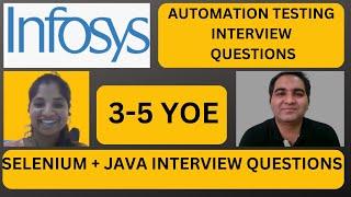 Infosys Automation Testing Interview| Java Interview Questions| 3-5 YOE