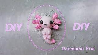 Como Hacer Llavero De  Ajolote Kawaii En Porcelana Fría  