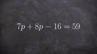 Solving an equation with variable on the same side