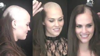 Amazing women headshave/ Beautiful girl long hair to headshave/Amazing baldheaded  girl