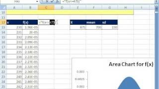 Excel Magic Trick 351: Dynamic Area Chart (Plot x & f(x) on Area Chart)