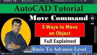 Move Command in AutoCAD Bangla Tutorial ǀǀ How to use Move Command in AutoCAD ǀǀ tg's study