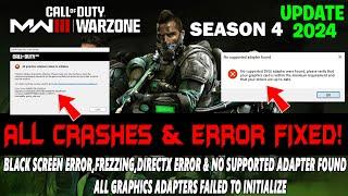 Warzone 3 & Modern Warfare 3 How to Fix Crashing,Freezing,Directx Error & No supported adapter found