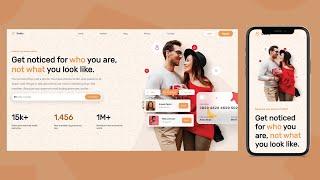 DATING LANDING PAGE RESPONSIVE WEBSITE USING HTML CSS AND JAVASCRIPT