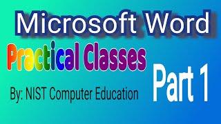 Microsoft Word Practical Class Part 1