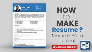 Resume Template Word DOWNLOAD FREE ⬇ (2021) How to Make CV in MS Word