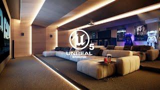 UNREAL ENGINE 5 " CINE ROOM " - dviz Unreal engine 5  student Scene