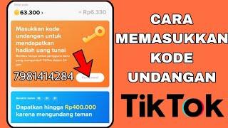 cara memasukkan kode undangan di aplikasi tik tok