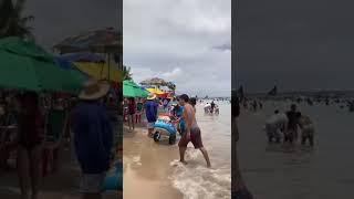 Sun-Drenched Paradise: ️ 4K Beach Vibes in Brazil!  #brazil #riodejaneiro #beach #leblon #walk