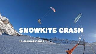 SNOWKITE FLYING CRASH