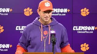 Dabo Swinney post-practice on Cade Klubnik's progression, ACC settlement, Amare Adams and more