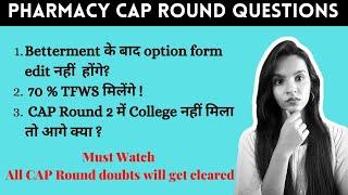 Pharmacy Cap Round | Auto-freeze | Betterment | TFWS Admission | Cut-Off | Must Watch | #pharmacy