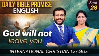 #Daily Bible Promise in English | 28 Sep 2024 | ICL | Dr John Wesly & Blessie Wesly