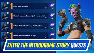 Fortnite Complete Story Quests - How to EASILY Complete Enter the Nitrodrome Story Quests