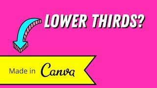 ️ How to Create Animated Lower Thirds Overlays With Canva |  Tutorial for YouTubers