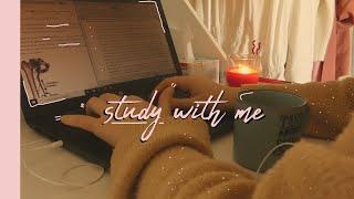 real time study with me at home w/ piano bg music *･ﾟ