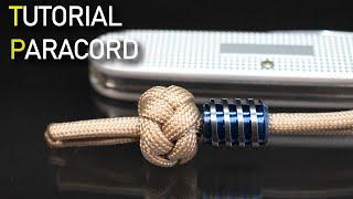 Diamond knot variant | King crown knot with titanium piece #paracord #keychain #titanium