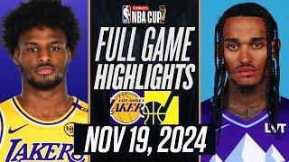 LAKERS vs JAZZ FULL GAME HIGHLIGHTS NOVEMBER 19, 2024 EMIRATES NBA CUP  FULL GAME HIGHLIGHTS 2K25