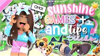 SUNSHINE GAMES ️ Tips + Tricks! *Get Pets FAST!* - Adopt Me 2024 