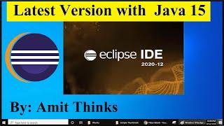 How to Install Eclipse 2020-12 with Java 15 on Windows 10