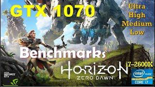 Horizon Zero Dawn GTX 1070 - 1080p - High - Medium - Low - 900p | Performance Benchmarks