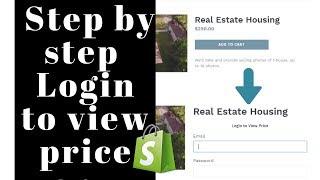 Log in to view price shopify tutorial