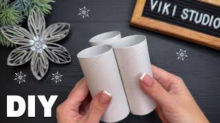 Easy Paper Snowflake Tutorial Toilet Paper Roll Winter Ornaments