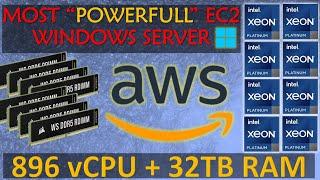 MOST POWERFUL WINDOWS SERVER 896 CPUs + 32TB RAM DDR5 running Notepad