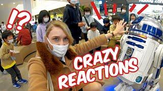 Speaking Japanese: Locals Shocked by Foreigners with Homemade R2D2