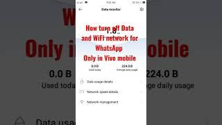 How turn off mobile data for WhatsApp in Vivo Mobile using I Manager