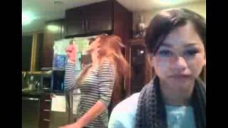 Bella Thorne & Zendaya dancing to Ke$ha's "Blow" during a livechat