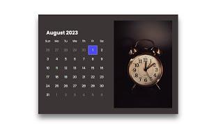 How to create a Calendar using HTML and CSS