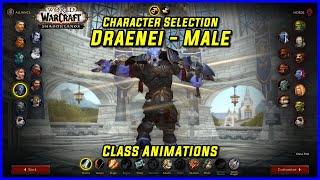 WoW Class Animations - Draenei Male - WoW Shadowlands  Character Creation Screen