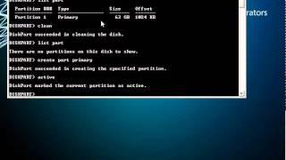Use Diskpart to clean and prepare a disk