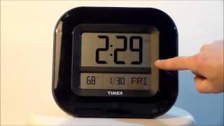 Timex 75322T 9" Atomic Digital Time, Temp & Date Wall / Desk Clock