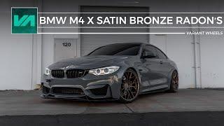 NARDO GRAY BMW M4 LOWERED ON SATIN BRONZE RADON'S!!!