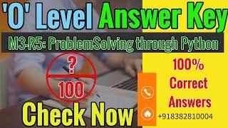 M3R5 Aug 2022 Answer key  || O level M3R5 answerkey