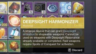 How The "Deepsight Harmonizer" Works To Unlock Weapon Patterns [Destiny 2]